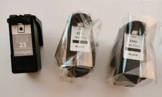 3 Cartuchos Tinta Negra 23XL 18C1523