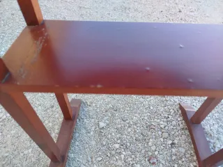 Mesita auxiliar extensible de madera