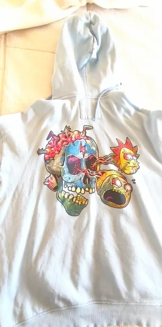 Sudadera Unisex Rick and Morty Azul Claro Pull&Bea