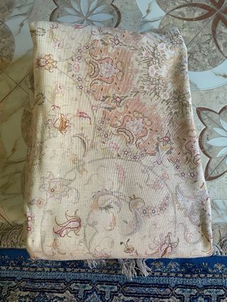 Tappeto Persa seta e lana Beige Multicolore 2/3