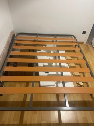 Somier 150x190cm metálico y madera