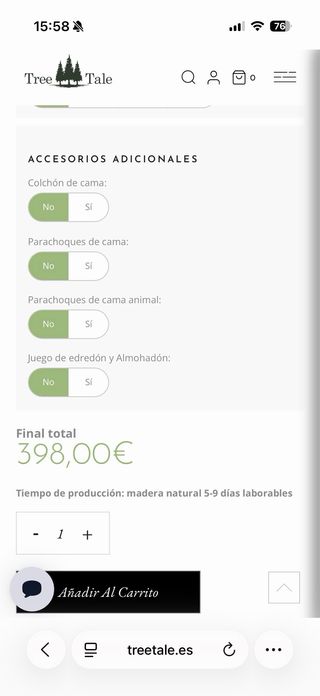 Cama Montessori madera Modelo:Meli Marca:Treetale