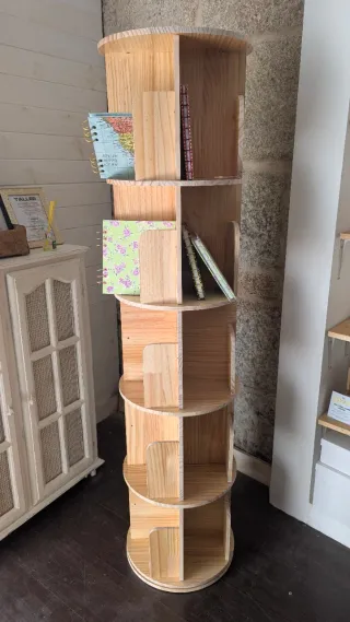 Estantería giratoria 5 alturas de melamina