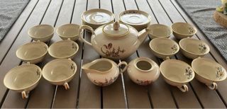 Set Tazze e Piattini Fiori Anni '50