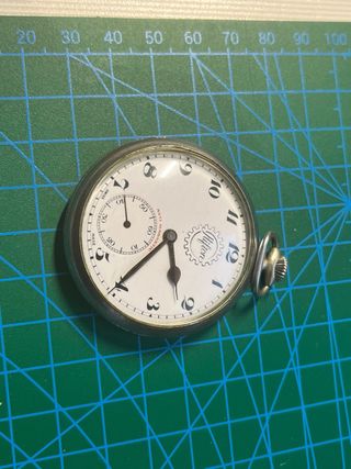 Reloj de bolsillo Hiflon plateado y blanco