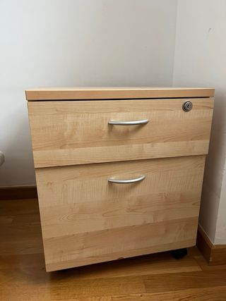 Mobile per ufficio in legno con 2 cassetti