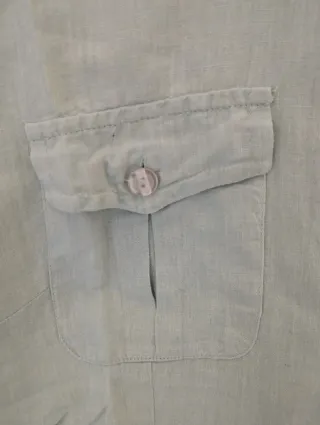 Camicia donna manica corta tg 44 cotone lino