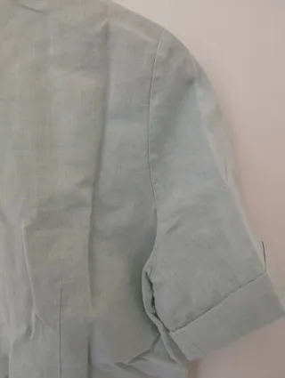 Camicia donna manica corta tg 44 cotone lino