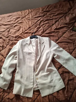 Chaqueta de traje beige