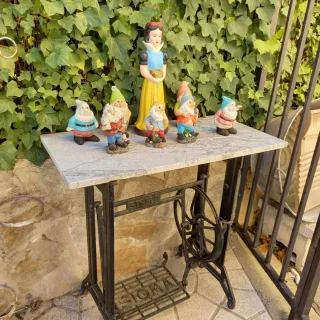 Mesa, Máquina Coser Tapa Mármol