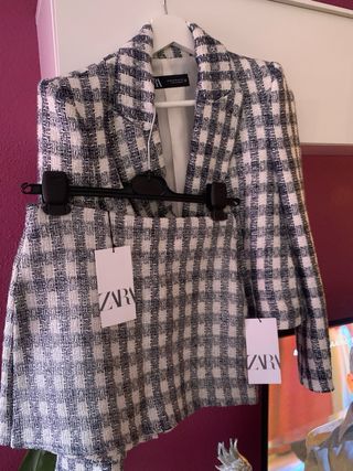 Blazer Zara Cuadros Talla XS