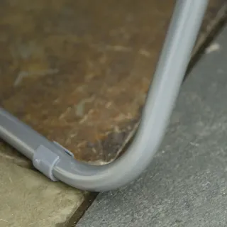 2 Tumbonas Acero Rayas Azul/Blanco