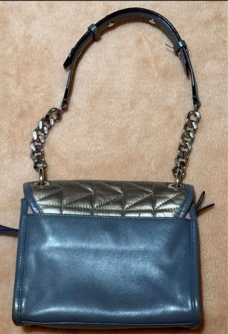 Bolso de hombro Karl Lagerfeld plata y rosa