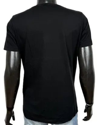 T-shirt Diesel Uomo Nera Cotone Taglia Logata