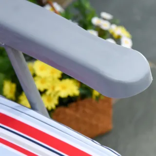 2 Tumbonas de Jardín Acero con Cojín