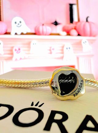 Pandora Charm Fantasma Halloween Dorado