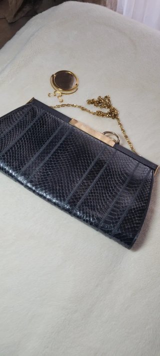 Borsa vera pelle nera