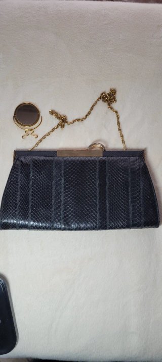 Borsa vera pelle nera