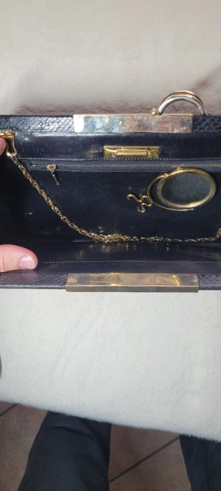 Borsa vera pelle nera