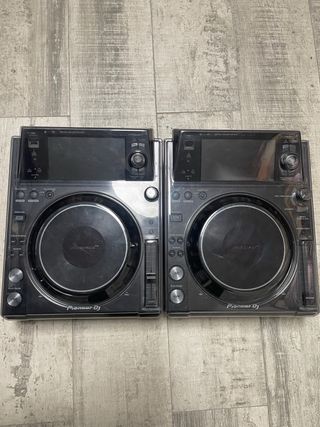2 Platos DJ Pioneer XDJ-1000MK2 Negro + decksavers