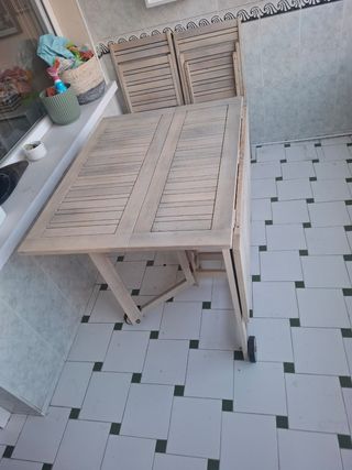 Mesa plegable terraza
