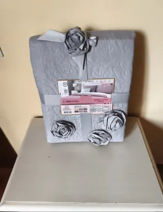 Trapuntino Matrimoniale Grigio