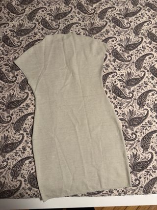 Vestido Zara Beige Manga Corta Talla L