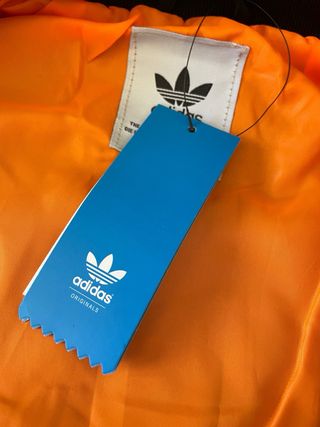 Chaqueta Adidas Bomber Negra Naranja