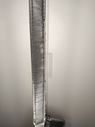 Borsa a spalla nera effetto pitone