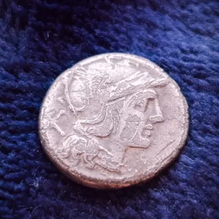 Denario Romano Plata Antigua. año 211 a.C.