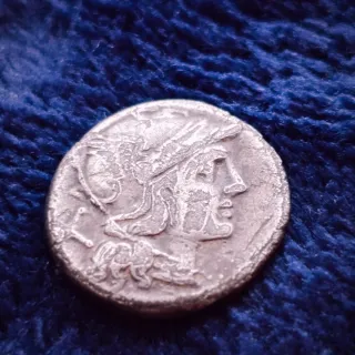 Denario Romano Plata Antigua. año 211 a.C.