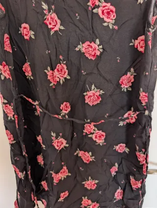 Vestido camisero H&M flores verano T.44