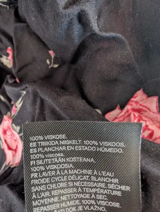 Vestido camisero H&M flores verano T.44