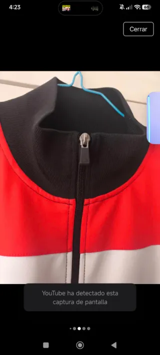 Chaqueta Kappa Hombre Negra y Roja