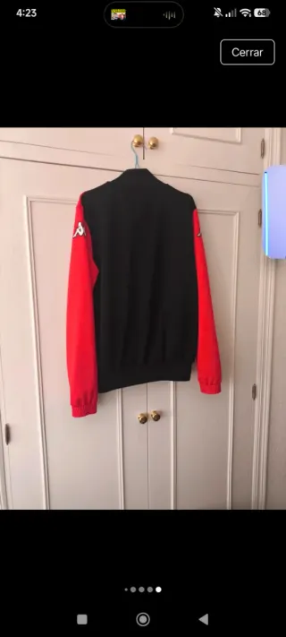 Chaqueta Kappa Hombre Negra y Roja