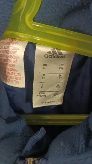 Chaqueta Adidas Azul con Rayas Blancas