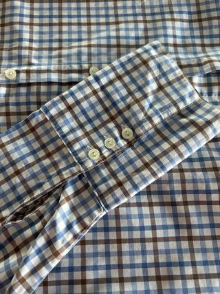 Camisa GANT a cuadros azul y marrón Talla L