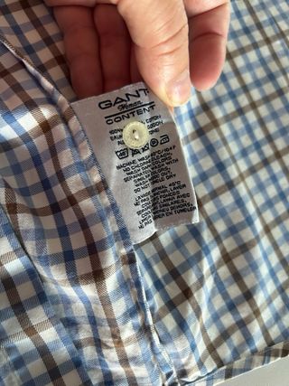 Camisa GANT a cuadros azul y marrón Talla L