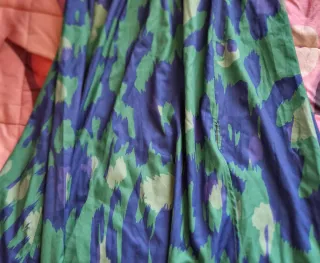 Vestito donna estivo fantasia blu e verde