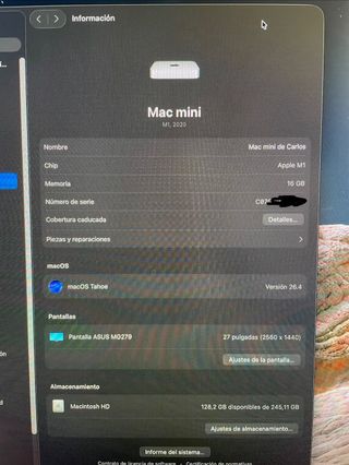Mac Mini M1 16GB RAM