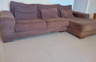 Sofá Chaiselongue marrón 2,70/2,75cm