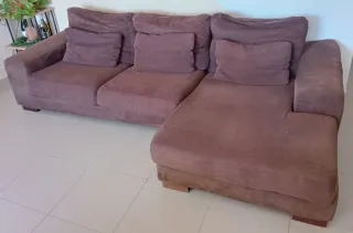 Sofá Chaiselongue marrón 2,70/2,75cm