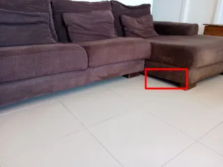 Sofá Chaiselongue marrón 2,70/2,75cm