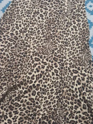 Falda Midi Animal Print Leopardo Talla L
