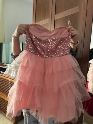 Vestido fiesta lentejuelas tul adolescente