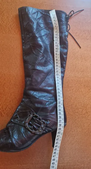 Botas Hispanitas Piel Caña Alta Talla 37