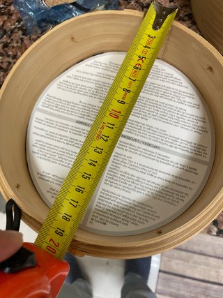 Vaporera de bambú 15 cm nueva con tapa