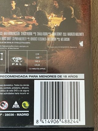 DVD La Pasión de Cristo