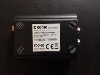 König DAC Convertidor Audio Óptico a RCA