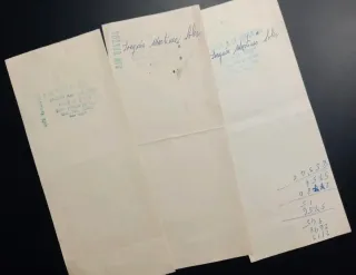 Lote 3 efectos timbrados Banco Popular ca. 1965-66